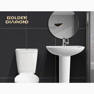 Golden Diamond Wc With Wash Hand Basin