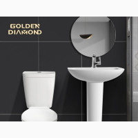 Golden Diamond Wc With Wash Hand Basin