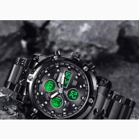 Black Water Resistance Multifunctional Unique Wrist Watch