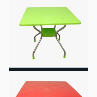 Standard Plastic Table With Metal Legs