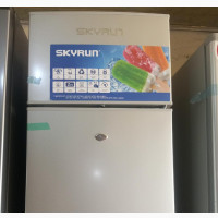Skyrun Double Door Refrigerator - Brand New, Gray Color, Top Freezer, 2 Shelves