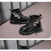 Black Short Boots Girls Shoes Autumn Winter