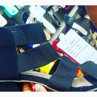 Elastic Band Suede Heel Sandals With Zip