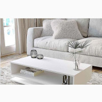 Luxurious All White Floating Centre Table