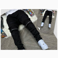 Luxury Men#039;s Jeans - Brand New, Black Color, Straight Cut