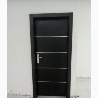 HDF Shiny Black Wooden Doors - Brand New, Hinged Door, 2100x900