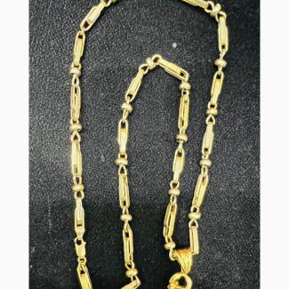 Pure 18karat Solid Gold Necklace With Anchor Pendant