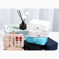 Fashion Jewelry Box - White Leather Organizer