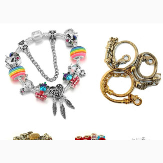 Beauty Charms Fashionable Glass Beads Pack With Chains