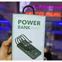 20000mAh Wireless Powerbank with 4 Cables - Brand New