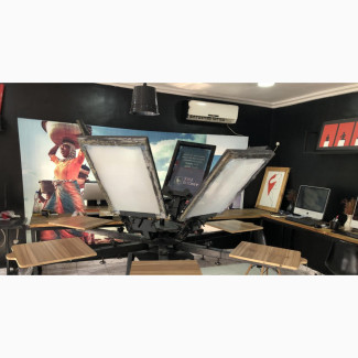 6 Head Manual Screen Printing Machine