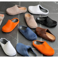 Marni Calfskin Fussbet Sabot Slides Available Now