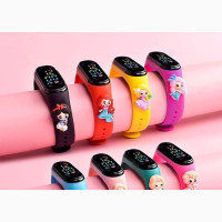 Children#039;s Electronic Watch Doll, LED Cartoon Buttons, Yellow