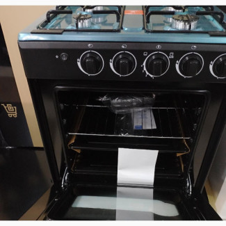 Midea Gas Cooker 60x60 - Brand New, Easy Clean, Multi-Cooker, Grill, Baking Oven - Black