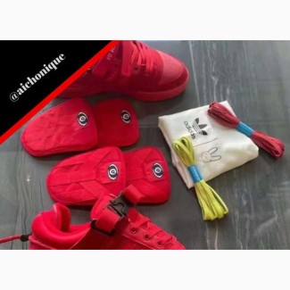 Adidas Chunky Sneakers Bad Boy Bunny Red Shoes Canvas