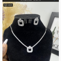 Zirconia Earring and Necklace Set - Brand New Fashion Jewelry