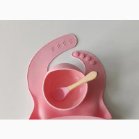 Silicone Baby Bib, Bowl and Spoon