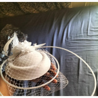 Stylish White Fascinator for Court Wedding - Ola Oge Brand
