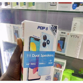 Tecno Pop 8 - 64GB, Black - Brand New