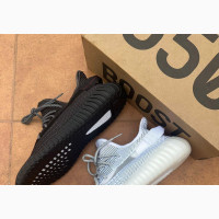 Original Yeezy 350 Static Black / White Reflective Sneakers