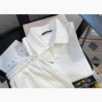 Tennis Design Niche Waffle Suit Polo Shirt and Short Sets