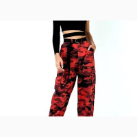 Red Camouflage Cargo Pants