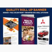 ROLL-UP BANNER (Design+Printing+Roll-Up Stand)
