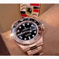 Rolex (GMT MASTER II) Rose Gold Chain Watch