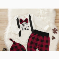 Baby Boy Long Sleeve Bow Tie Rompers or 3pcs Cloth 332163127