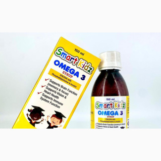 Smart Kidz Omega 3 Syrup With DHA for Focus and Memory Boost