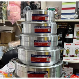 6 Sets of Quality Aluminum Pots Very Strong and Durable