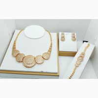 Real Aaa+ Zirconia Jewelry Set (Silver, Gold)