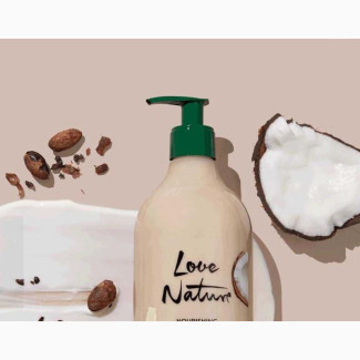 Love Nature Body Lotion -Organic Cacao Butter Coconut Oil