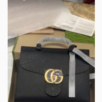 Gucci Luxury Leather Ladies Handbag - Black