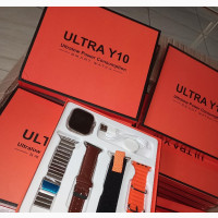 Y10 Ultra Smartwatch with 4 Straps - 2.0 Display - Bluetooth Call - Wireless Charging