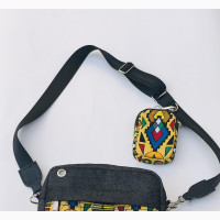 Unisex Afrikent Crossbody Bag With Coin Bag