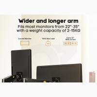 22- 32 With 15kg Max Payload Heavy Duty Dual Vesa Monitor