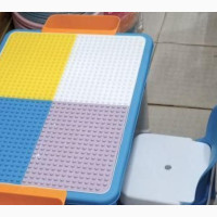 Kids 2 Chairs and 1 Table with Toys Inside