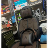 Coffee Brown and Black 5 Seater Seat Cover