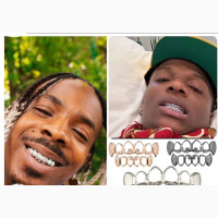 Hollow Tooth Grillz Hip Hop Teeth Grillz Top and Bottom