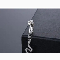 Non Pierce Snake Style Zirconia Sexy Belly Button Navel Ring