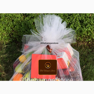 Exotic Fruits Christmas Basket + Fruit Cake RF1
