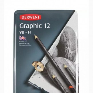 Derwent Professional 9B to H Graphic Soft Drawing Pencils 12