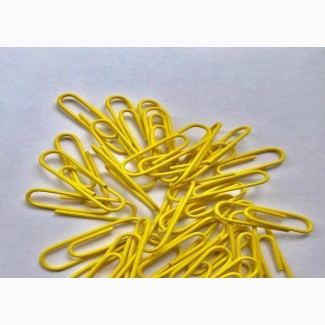 Yellow Coated Paper Clips (Pack of 200 Pieces)
