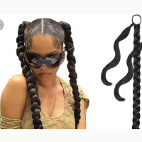 Detachable Braided Ponytail With Braiding Hair