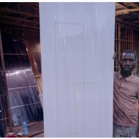 Brand New Grooved White Door - Durable and Classy