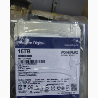 16tb WD Purple Surveillance HDD Hard Drive For CCTV, DVR, NVR