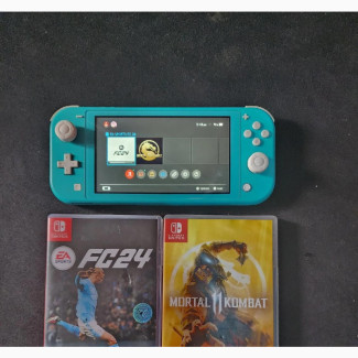 Nintendo Switch Lite with Fc 24 and Mk 11 - Clean UK Use