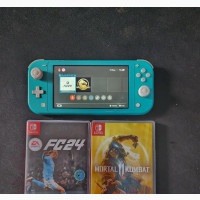 Nintendo Switch Lite with Fc 24 and Mk 11 - Clean UK Use