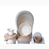 Baby Bath Set Cream and Brown Mixed